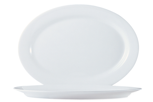 Arcoroc Blanc - Plat oval 32 cm FS fin de serie